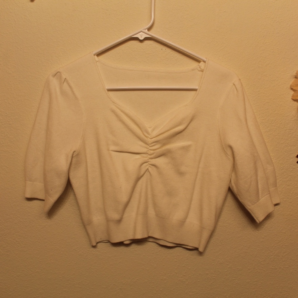 Women's Small White Crop Top/ Blouse